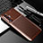 Coque Silicone Housse Etui Gel Serge pour Vivo X50 5G Marron