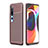 Coque Silicone Housse Etui Gel Serge pour Xiaomi Mi 10 Marron