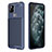 Coque Silicone Housse Etui Gel Serge QK2 pour Google Pixel 5 XL 5G Bleu