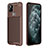 Coque Silicone Housse Etui Gel Serge QK2 pour Google Pixel 5 XL 5G Marron