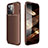 Coque Silicone Housse Etui Gel Serge S01 pour Apple iPhone 14 Pro Marron