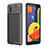 Coque Silicone Housse Etui Gel Serge WL1 pour Samsung Galaxy A01 Core Noir