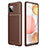 Coque Silicone Housse Etui Gel Serge WL1 pour Samsung Galaxy A12 5G Marron