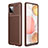 Coque Silicone Housse Etui Gel Serge WL1 pour Samsung Galaxy A42 5G Marron