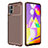 Coque Silicone Housse Etui Gel Serge WL1 pour Samsung Galaxy M31s Marron