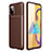 Coque Silicone Housse Etui Gel Serge WL1 pour Samsung Galaxy M51 Marron