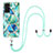 Coque Silicone Motif Fantaisie Souple Couleur Unie Etui Housse avec Laniere Strap Y01B pour Samsung Galaxy A05s Petit