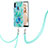 Coque Silicone Motif Fantaisie Souple Couleur Unie Etui Housse avec Laniere Strap Y01B pour Samsung Galaxy A11 Petit