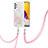 Coque Silicone Motif Fantaisie Souple Couleur Unie Etui Housse avec Laniere Strap Y01B pour Samsung Galaxy A13 4G Petit