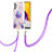 Coque Silicone Motif Fantaisie Souple Couleur Unie Etui Housse avec Laniere Strap Y01B pour Samsung Galaxy A13 4G Petit