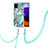Coque Silicone Motif Fantaisie Souple Couleur Unie Etui Housse avec Laniere Strap Y01B pour Samsung Galaxy A22 4G Petit