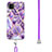 Coque Silicone Motif Fantaisie Souple Couleur Unie Etui Housse avec Laniere Strap Y01B pour Samsung Galaxy F42 5G Petit