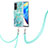 Coque Silicone Motif Fantaisie Souple Couleur Unie Etui Housse avec Laniere Strap Y01B pour Xiaomi Mi 10T Pro 5G Pastel Vert