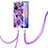 Coque Silicone Motif Fantaisie Souple Couleur Unie Etui Housse avec Laniere Strap Y01B pour Xiaomi Poco M4 Pro 5G Petit