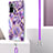 Coque Silicone Motif Fantaisie Souple Couleur Unie Etui Housse avec Laniere Strap Y01B pour Xiaomi Redmi Note 10 Pro 4G Petit