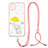 Coque Silicone Motif Fantaisie Souple Couleur Unie Etui Housse avec Laniere Strap Y01X pour Samsung Galaxy A12 5G Petit