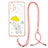 Coque Silicone Motif Fantaisie Souple Couleur Unie Etui Housse avec Laniere Strap Y01X pour Samsung Galaxy A32 4G Petit