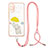 Coque Silicone Motif Fantaisie Souple Couleur Unie Etui Housse avec Laniere Strap Y01X pour Samsung Galaxy S20 5G Jaune