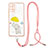 Coque Silicone Motif Fantaisie Souple Couleur Unie Etui Housse avec Laniere Strap Y01X pour Samsung Galaxy S20 Plus 5G Jaune