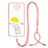 Coque Silicone Motif Fantaisie Souple Couleur Unie Etui Housse avec Laniere Strap Y01X pour Xiaomi Redmi 10X 4G Petit