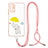 Coque Silicone Motif Fantaisie Souple Couleur Unie Etui Housse avec Laniere Strap Y01X pour Xiaomi Redmi 9 Power Jaune