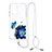 Coque Silicone Motif Fantaisie Souple Couleur Unie Etui Housse avec Laniere Strap Y01X pour Xiaomi Redmi K40 5G Bleu