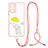 Coque Silicone Motif Fantaisie Souple Couleur Unie Etui Housse avec Laniere Strap Y01X pour Xiaomi Redmi Note 10 Pro 4G Jaune