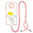 Coque Silicone Motif Fantaisie Souple Couleur Unie Etui Housse avec Laniere Strap Y01X pour Xiaomi Redmi Note 9 5G Jaune