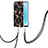 Coque Silicone Motif Fantaisie Souple Couleur Unie Etui Housse avec Laniere Strap Y02B pour Oppo A53s 5G Noir
