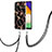 Coque Silicone Motif Fantaisie Souple Couleur Unie Etui Housse avec Laniere Strap Y02B pour Samsung Galaxy A04s Petit