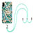 Coque Silicone Motif Fantaisie Souple Couleur Unie Etui Housse avec Laniere Strap Y02B pour Samsung Galaxy A11 Petit