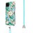 Coque Silicone Motif Fantaisie Souple Couleur Unie Etui Housse avec Laniere Strap Y02B pour Samsung Galaxy A12 5G Petit