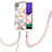 Coque Silicone Motif Fantaisie Souple Couleur Unie Etui Housse avec Laniere Strap Y02B pour Samsung Galaxy A22 5G Gris