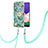 Coque Silicone Motif Fantaisie Souple Couleur Unie Etui Housse avec Laniere Strap Y02B pour Samsung Galaxy A22 5G Petit