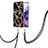 Coque Silicone Motif Fantaisie Souple Couleur Unie Etui Housse avec Laniere Strap Y02B pour Samsung Galaxy S20 5G Noir