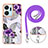 Coque Silicone Motif Fantaisie Souple Couleur Unie Etui Housse avec Laniere Strap Y03B pour Huawei Honor X7a Petit