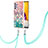 Coque Silicone Motif Fantaisie Souple Couleur Unie Etui Housse avec Laniere Strap Y03B pour Samsung Galaxy A23 4G Petit