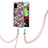 Coque Silicone Motif Fantaisie Souple Couleur Unie Etui Housse avec Laniere Strap Y03B pour Samsung Galaxy A71 4G A715 Marron