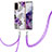 Coque Silicone Motif Fantaisie Souple Couleur Unie Etui Housse avec Laniere Strap Y03B pour Samsung Galaxy S20 5G Petit