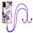 Coque Silicone Motif Fantaisie Souple Couleur Unie Etui Housse avec Laniere Strap Y03B pour Samsung Galaxy S20 5G Petit