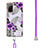 Coque Silicone Motif Fantaisie Souple Couleur Unie Etui Housse avec Laniere Strap Y03B pour Samsung Galaxy S20 FE (2022) 5G Petit