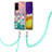 Coque Silicone Motif Fantaisie Souple Couleur Unie Etui Housse avec Laniere Strap Y03B pour Samsung Galaxy S23 FE 5G Petit