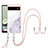 Coque Silicone Motif Fantaisie Souple Couleur Unie Etui Housse avec Laniere Strap Y05B pour Google Pixel 6a 5G Blanc