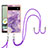 Coque Silicone Motif Fantaisie Souple Couleur Unie Etui Housse avec Laniere Strap Y05B pour Google Pixel 6a 5G Violet