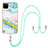 Coque Silicone Motif Fantaisie Souple Couleur Unie Etui Housse avec Laniere Strap Y05B pour Realme C21Y Petit