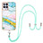 Coque Silicone Motif Fantaisie Souple Couleur Unie Etui Housse avec Laniere Strap Y05B pour Realme Narzo 50 4G Petit