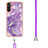 Coque Silicone Motif Fantaisie Souple Couleur Unie Etui Housse avec Laniere Strap Y05B pour Samsung Galaxy A04s Petit