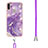 Coque Silicone Motif Fantaisie Souple Couleur Unie Etui Housse avec Laniere Strap Y05B pour Samsung Galaxy A11 Petit