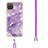 Coque Silicone Motif Fantaisie Souple Couleur Unie Etui Housse avec Laniere Strap Y05B pour Samsung Galaxy A12 5G Petit