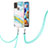 Coque Silicone Motif Fantaisie Souple Couleur Unie Etui Housse avec Laniere Strap Y05B pour Samsung Galaxy A21s Colorful
